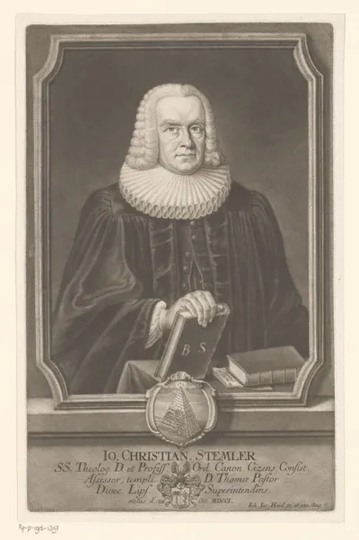 Portret van Johann Christian Stemler