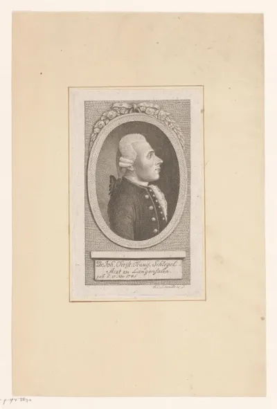 Portret van Johann Christian Traugott Schlegel