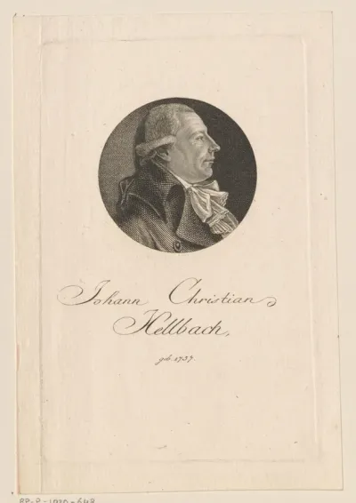 Portret van Johann Christian von Hellbach