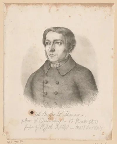 Portret van Johann Christian Wallmann