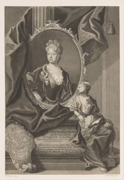 Portret van Johann Christiana Jöcher
