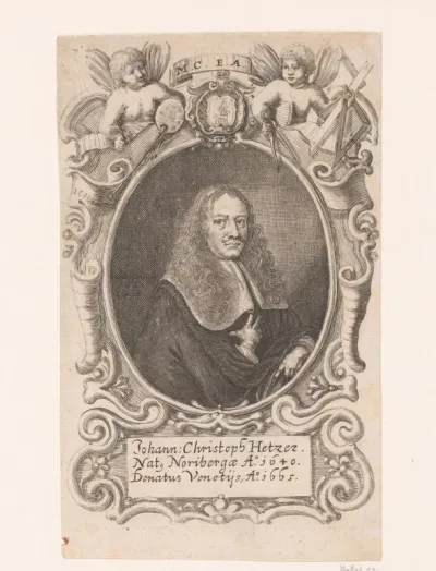 Portret van Johann Christof Hetzer