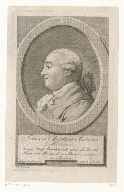 Portret van Johann Christoph Andreas Mayer