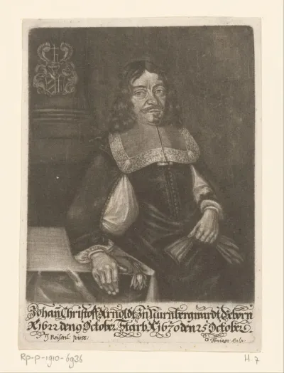 Portret van Johann Christoph Arnoldt