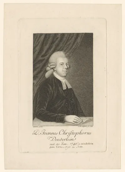 Portret van Johann Christoph Döderlein