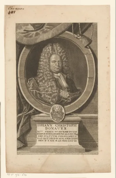 Portret van Johann Christoph Donauer