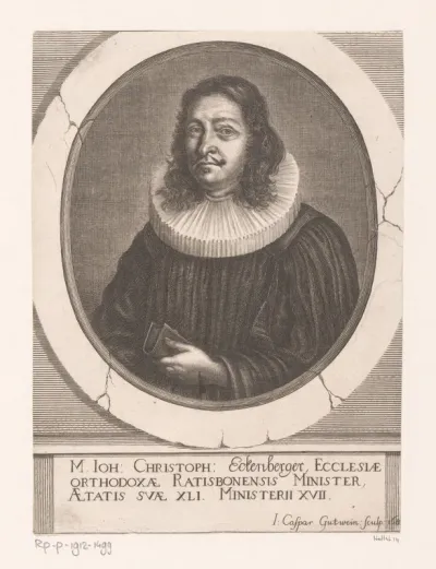Portret van Johann Christoph Eckenberger op 41-jarige leeftijd