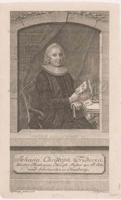 Portret van Johann Christoph Friderici