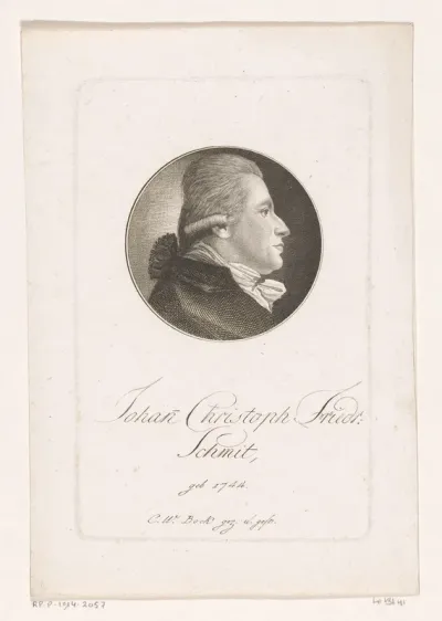 Portret van Johann Christoph Friedrich Schmidt