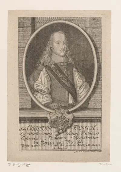 Portret van Johann Christoph Frisch