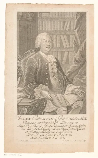 Portret van Johann Christoph Gottsched