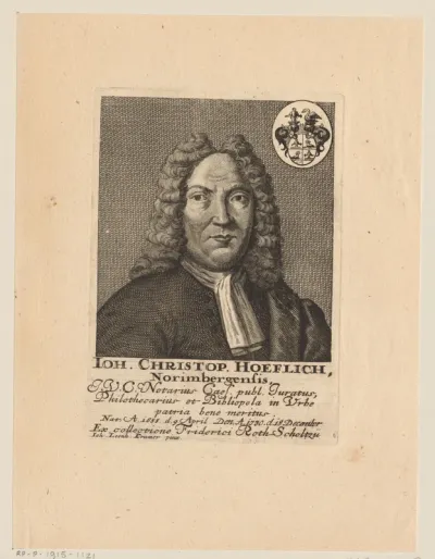 Portret van Johann Christoph Höflich