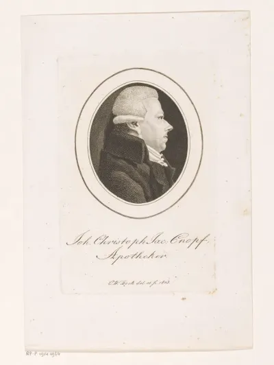 Portret van Johann Christoph Jacob Cnopf
