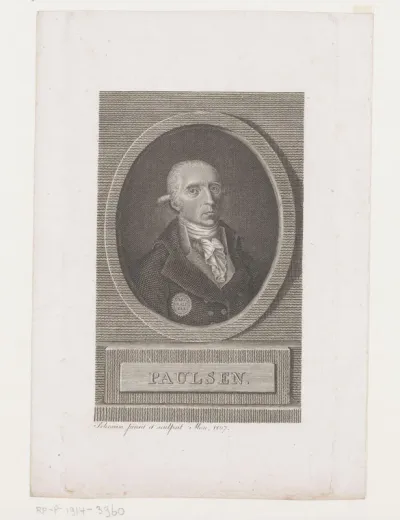 Portret van Johann Christoph Jacob Paulsen