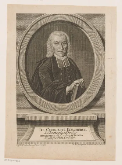 Portret van Johann Christoph Köcher
