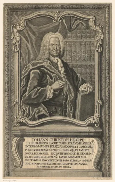 Portret van Johann Christoph Koppe