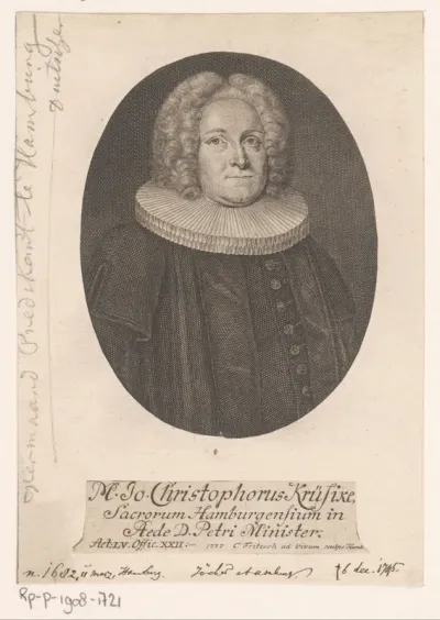 Portret van Johann Christoph Krüsike op 55-jarige leeftijd