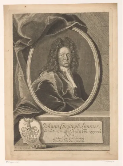 Portret van Johann Christoph Limmer