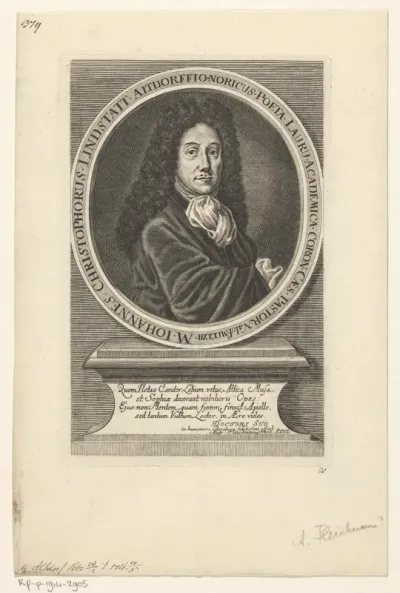 Portret van Johann Christoph Lindstatt op 44-jarige leeftijd