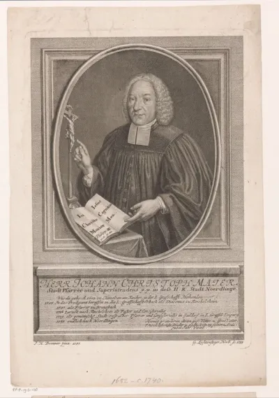 Portret van Johann Christoph Maier