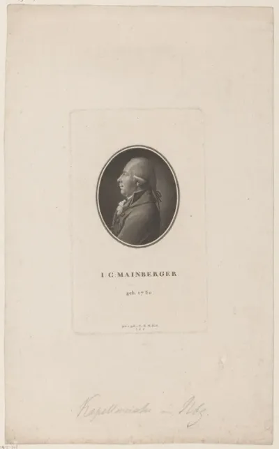 Portret van Johann Christoph Mainberger