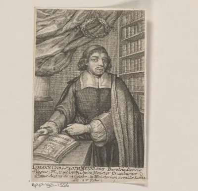 Portret van Johann Christoph Männling