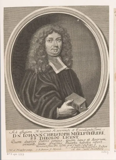 Portret van Johann Christoph Meelführer