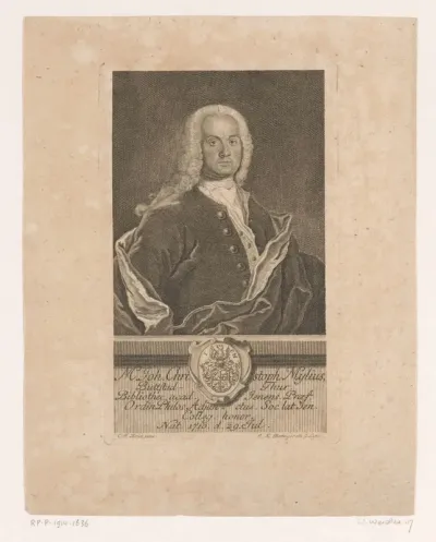 Portret van Johann Christoph Mylius