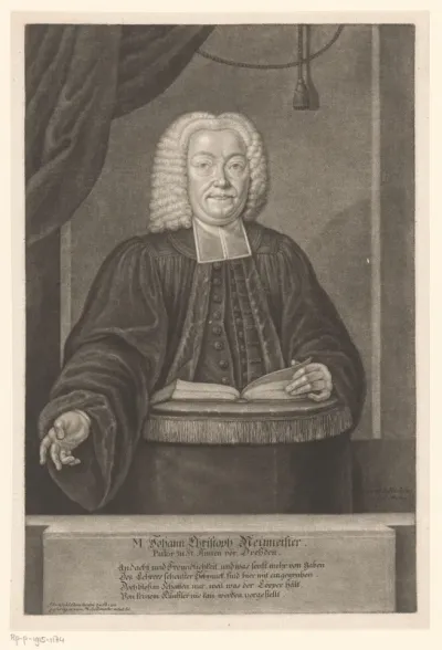 Portret van Johann Christoph Neumeister