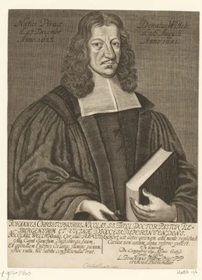 Portret van Johann Christoph Nicolai