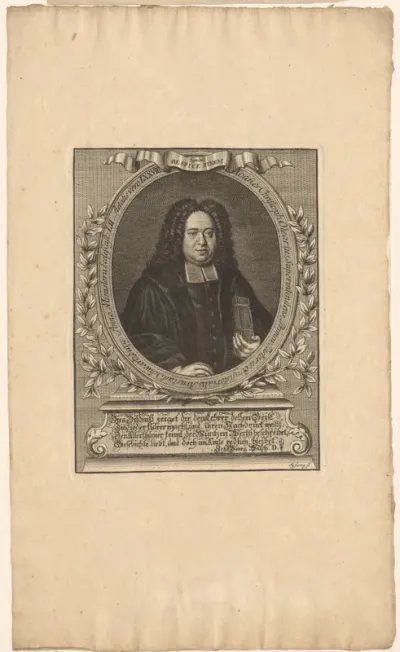 Portret van Johann Christoph Olearius
