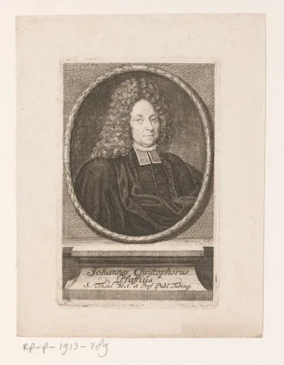 Portret van Johann Christoph Pfaff