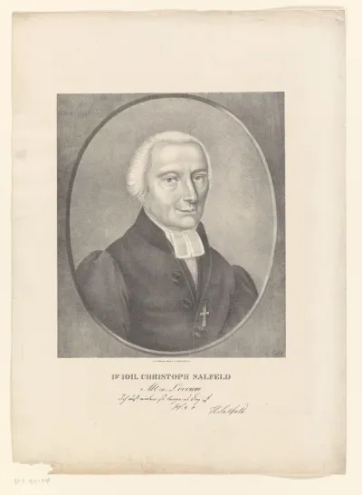 Portret van Johann Christoph Salfeld