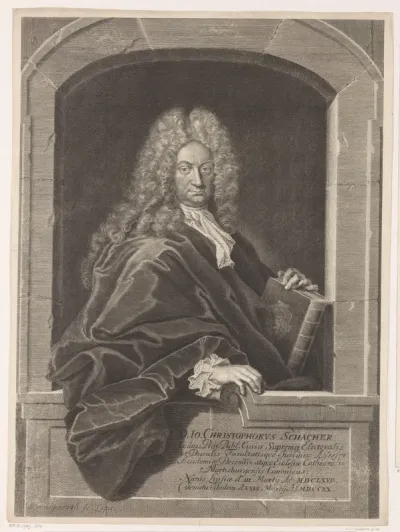 Portret van Johann Christoph Schacher