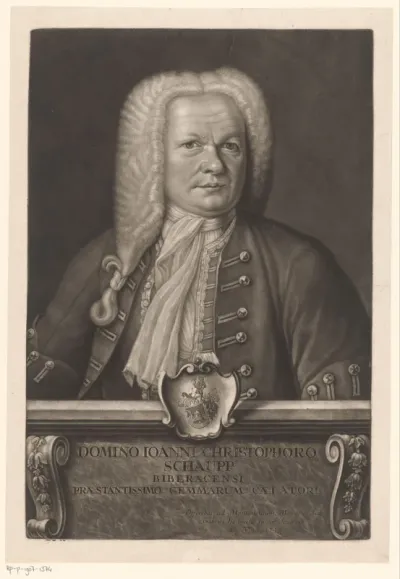 Portret van Johann Christoph Schaupp