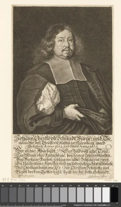 Portret van Johann Christoph Schmidt