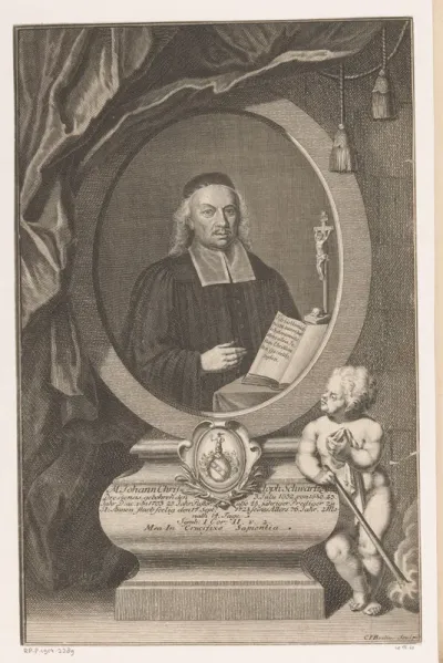 Portret van Johann Christoph Schwartze