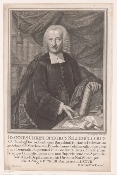 Portret van Johann Christoph Silchmüller