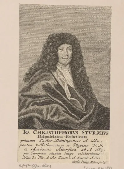 Portret van Johann Christoph Sturm