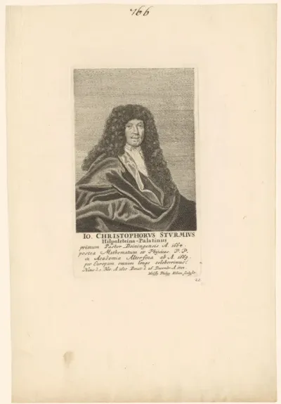 Portret van Johann Christoph Sturm