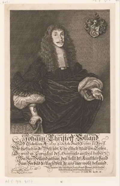 Portret van Johann Christoph Volland