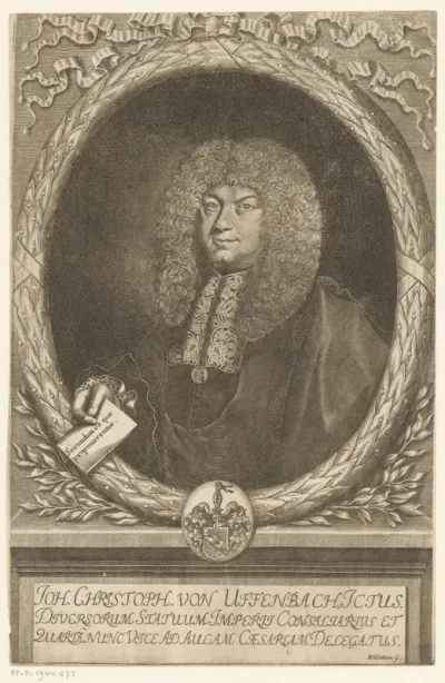 Portret van Johann Christoph von Uffenbach