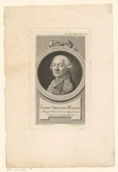 Portret van Johann Christoph von Wöllner