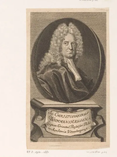 Portret van Johann Christoph Wichmannshausen