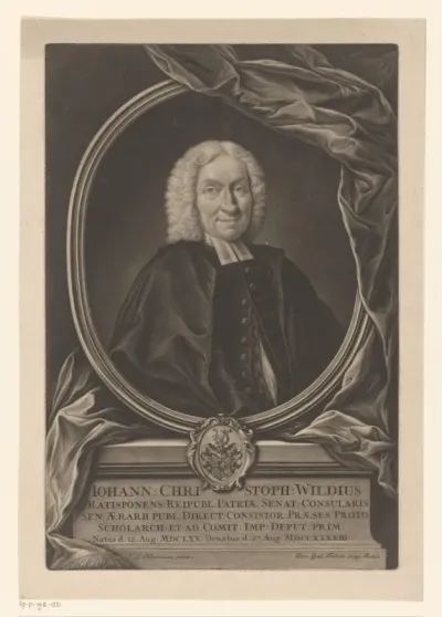 Portret van Johann Christoph Wild
