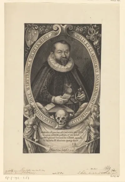 Portret van Johann Conrad Brotbeck op 47-jarige leeftijd