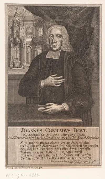 Portret van Johann Conrad Dove