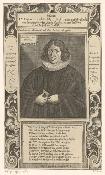 Portret van Johann Conrad Göbel op 27-jarige leeftijd