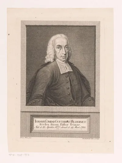 Portret van Johann Conrad Gottfried Wildermet