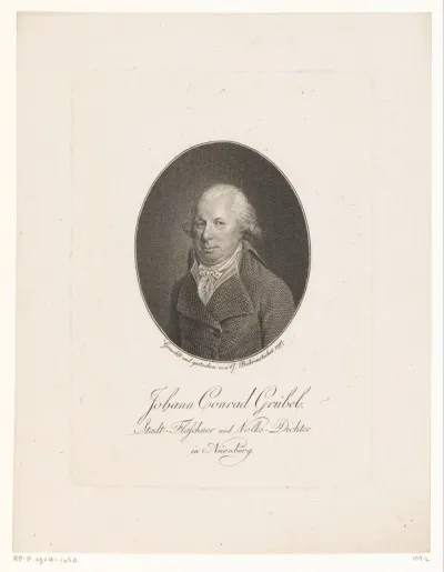 Portret van Johann Conrad Grübel